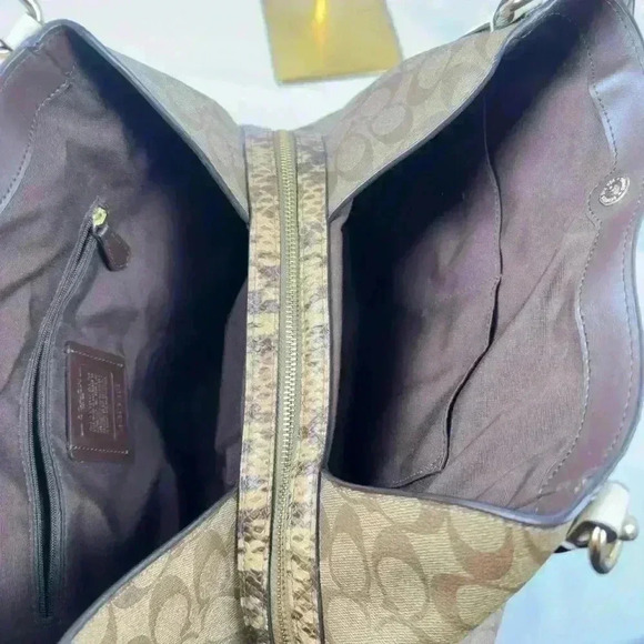 Coach Hallie Shoulder Bag In Signature Canvas - Picture 4 of 13